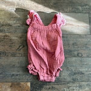 City Mouse Dusty Rose Baby Overalls
